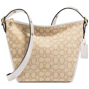 Coach Cream and Gold Tote